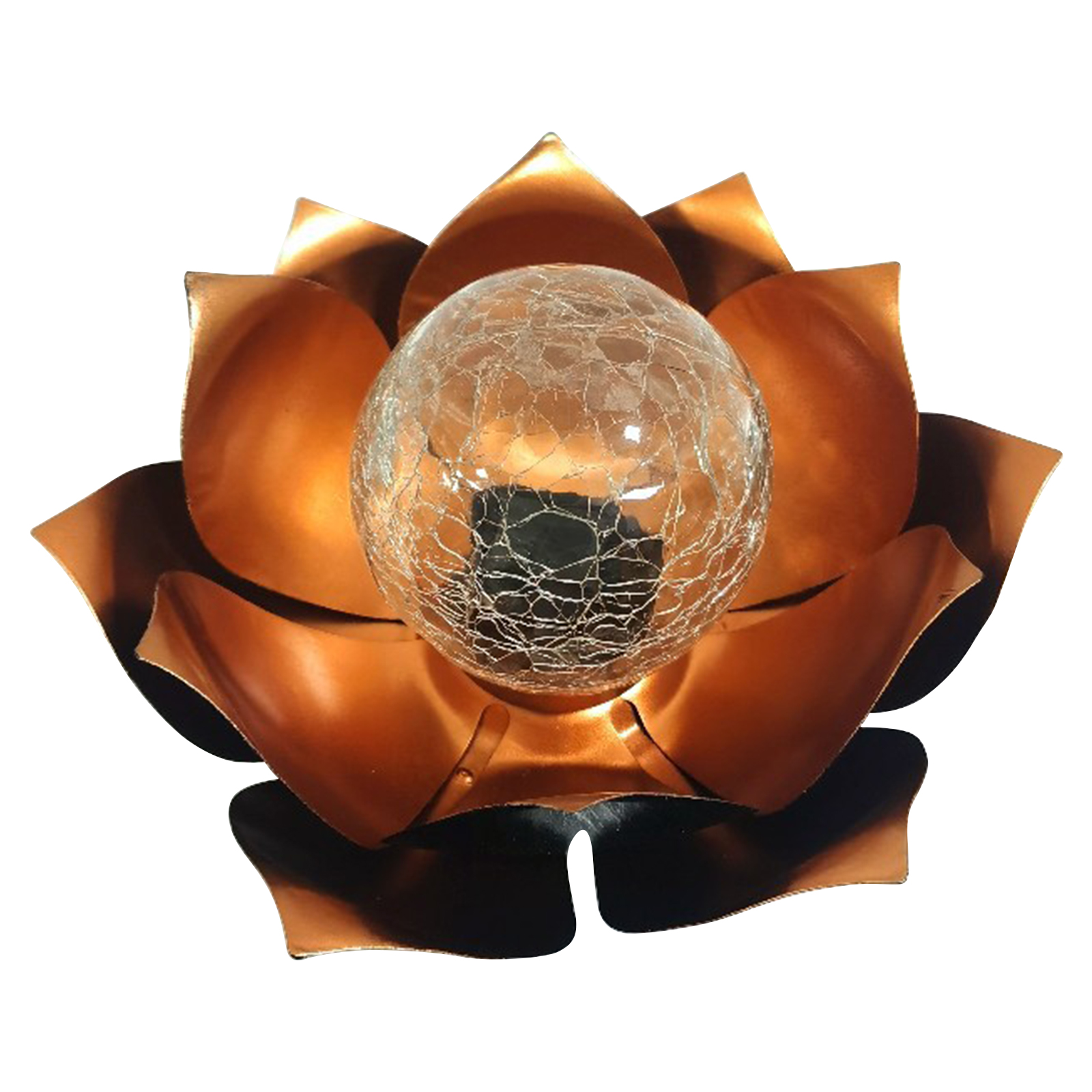 

Solar Waterproof Crackle Globe Glass Lotus Flower LED-Solar Light, 501 Original