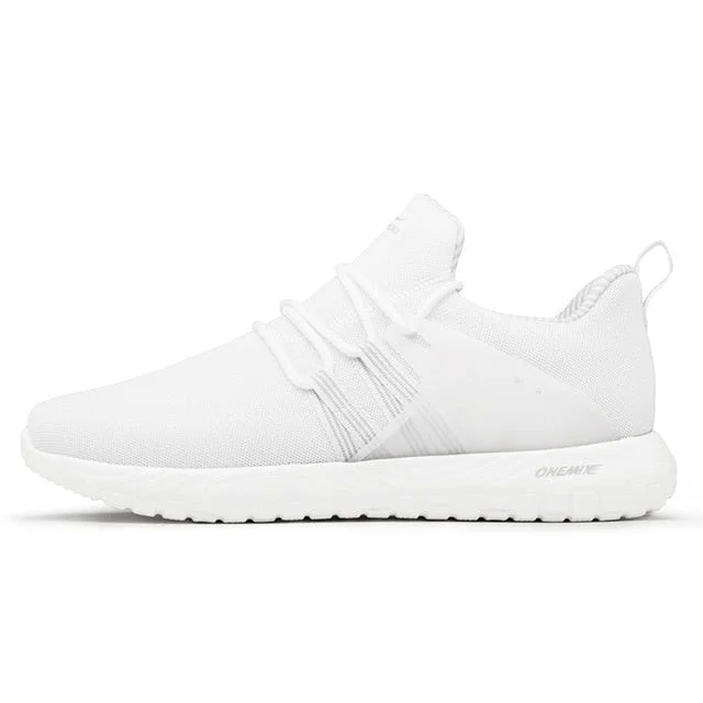 ONEMIX Men Casual Shoes 2020 Fashion Unisex Loafers Sneaker Lightweight Breathable Mesh Women Flats Solid Outdoor Walking Shoes