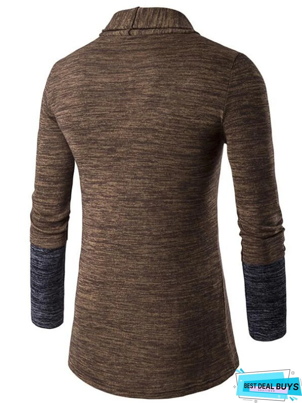 Men's Panels Contrast Knit Sweater Cardigan