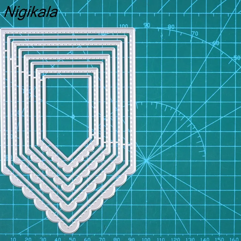 Nigikala Craft Banner Frame Metal Cutting Dies Cut Mold Scrapbook Paper ...