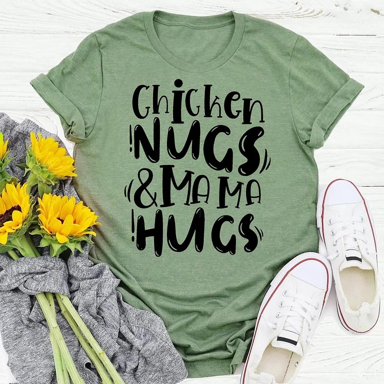 ANB - chicken nugs and mama hugs village life Retro Tee -03959