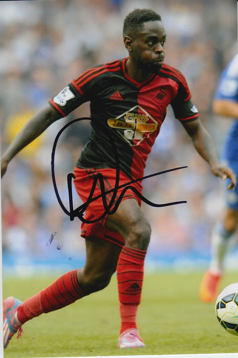 SWANSEA CITY HAND SIGNED NATHAN DYER 6X4 Photo Poster painting.