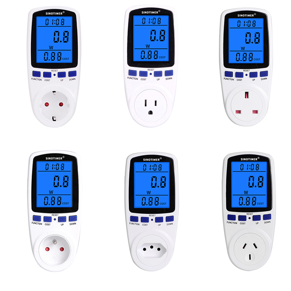 

LCD Backlight Plug in Power Meter Electricity Analyzer Socket Wattmeter, Eu plug, 501 Original