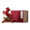 Ceramic horse statue a Chinese feng shui red horse ornament symbolizing good fortune in the Year of