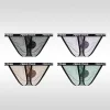 Men's Low Waist Sexy Ice Silk Ultra-Thin Transparent Elastic Briefs