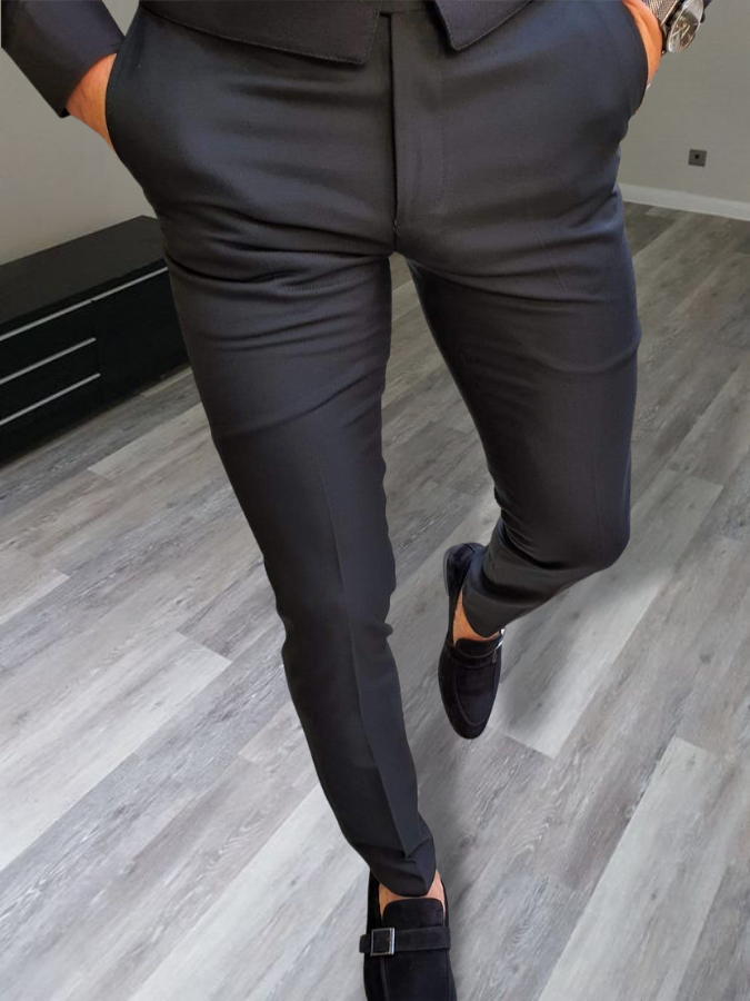 Verno Slim Fit Special Production Black Pants
