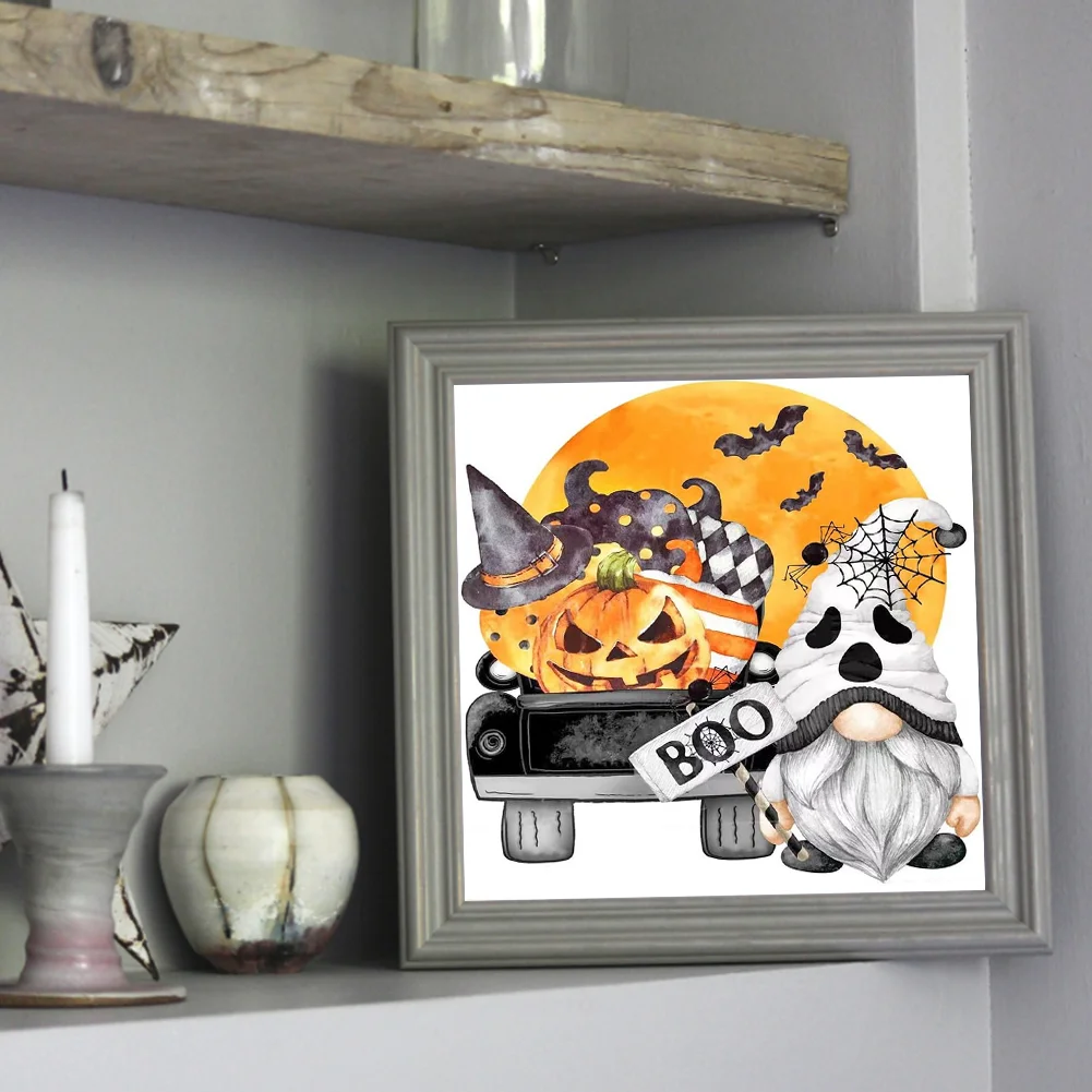 Halloween Pumpkin Cargoblin Diamond Painting Kits Full Round Drill Home Decor