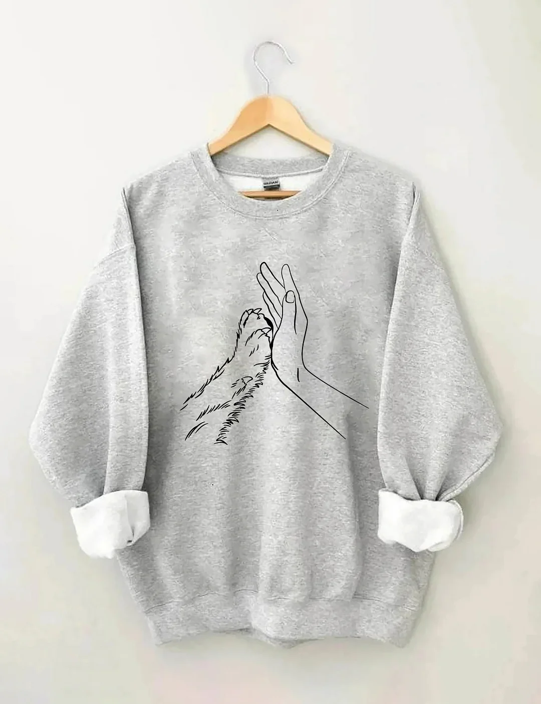 Human Hand and Paw Sweatshirt