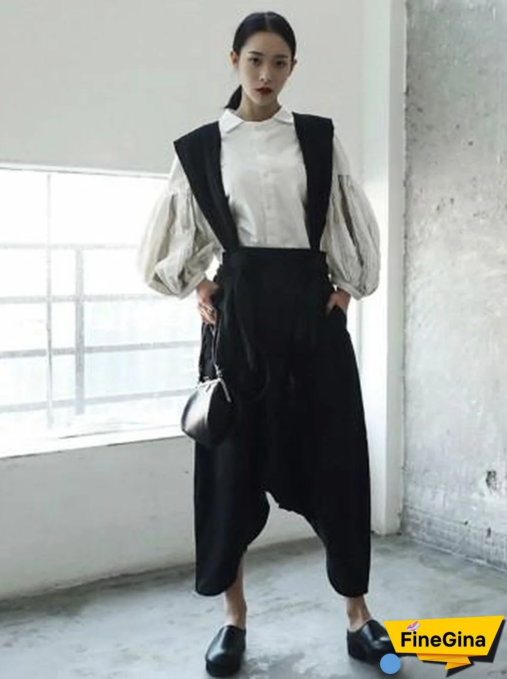 Solid Linen Loose Harem Pants