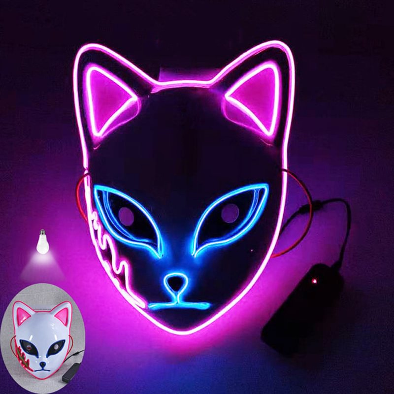 Glowing Cat Face Mask