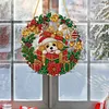 Crystal Mosaic Window Hanging Kit Christmas Puppy Giftbox 9.45x9.45in
