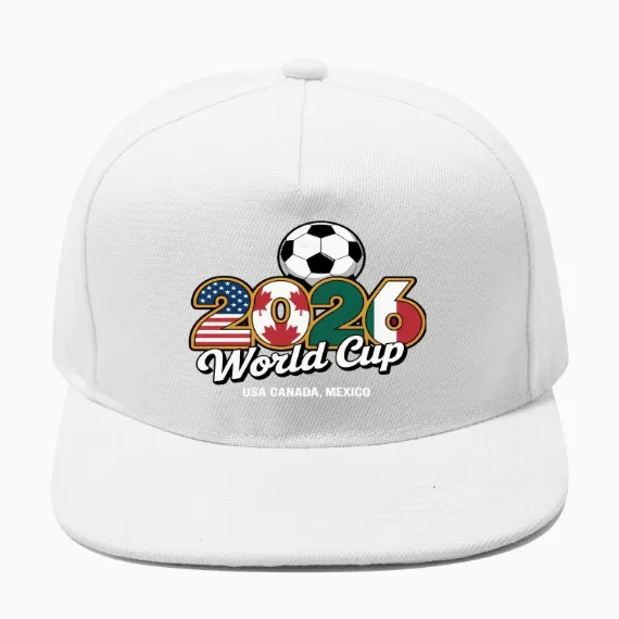 2026 USA Canada Mexico World Cup Soccer Flat Brim Snapback Hat Unisex Fan Baseball Cap-MERUMOTE