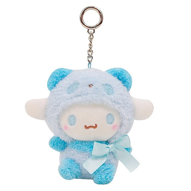 Sanrio 10cm Kuromi My Melody KT Cat PC Dog Hello Kitty Keychain  Anime Plush Figure Pendant Accessories Cute Animals Toys