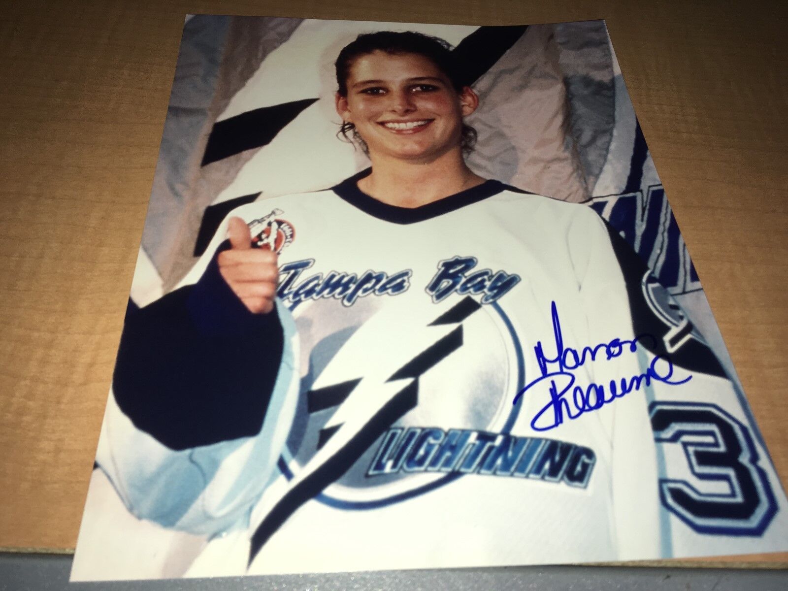 Manon Rheaume Tampa Bay Lightning Signed Women's Hockey Pioneer Photo Poster painting W/Our COA