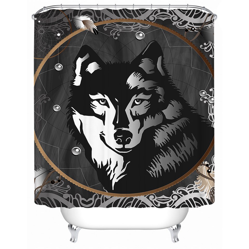 

Wolf - Print Shower Curtain, 180*200cm, 501 Original