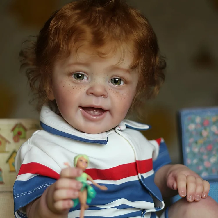 [New Series!]20" Have Teeth Lifelike Handmade Cute Cloth Reborn Toddler Baby Boy Cirthes