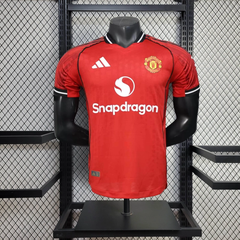25/26 Manchester United Home Player Version Men's Football T-Shirt 1:1