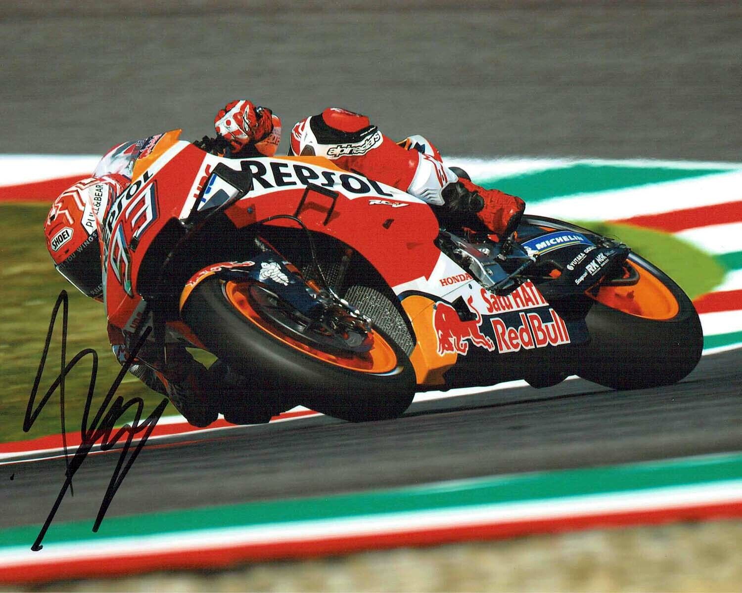 Marc MARQUEZ 2019 SIGNED 10x8 Autograph Photo Poster painting 6 AFTAL COA MOTOGP World Champion