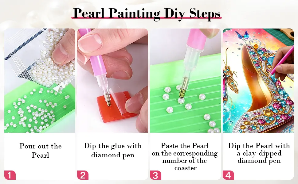 Butterfly High Heels Special Shaped DIY Large Diamond Painting Kit w/ Frame 9.84x9.84inch