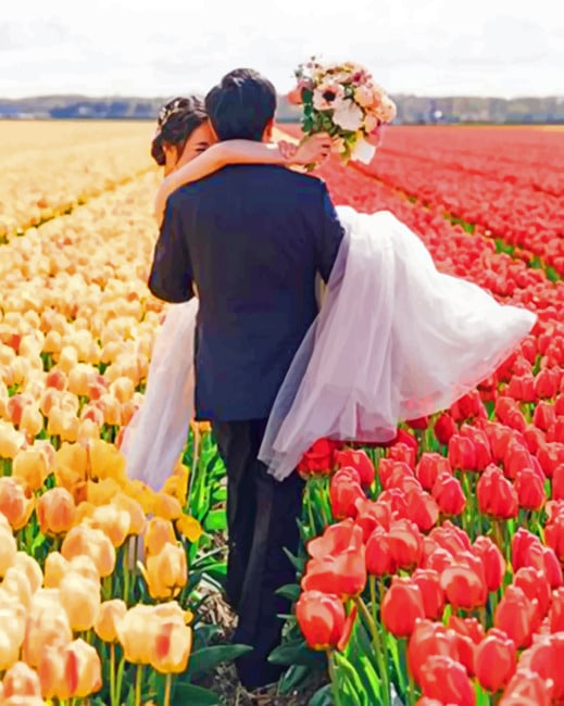 

Couple In A Field Of Flowers – Love Paint By Numbers - 40*50CM, 501 Original