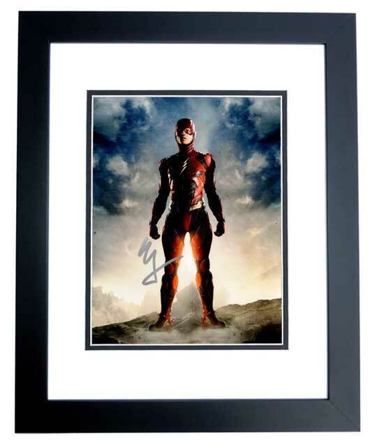 Ezra Miller Signed - Autographed The Flash Justice League 8x10 inch Photo Poster painting FRAMED