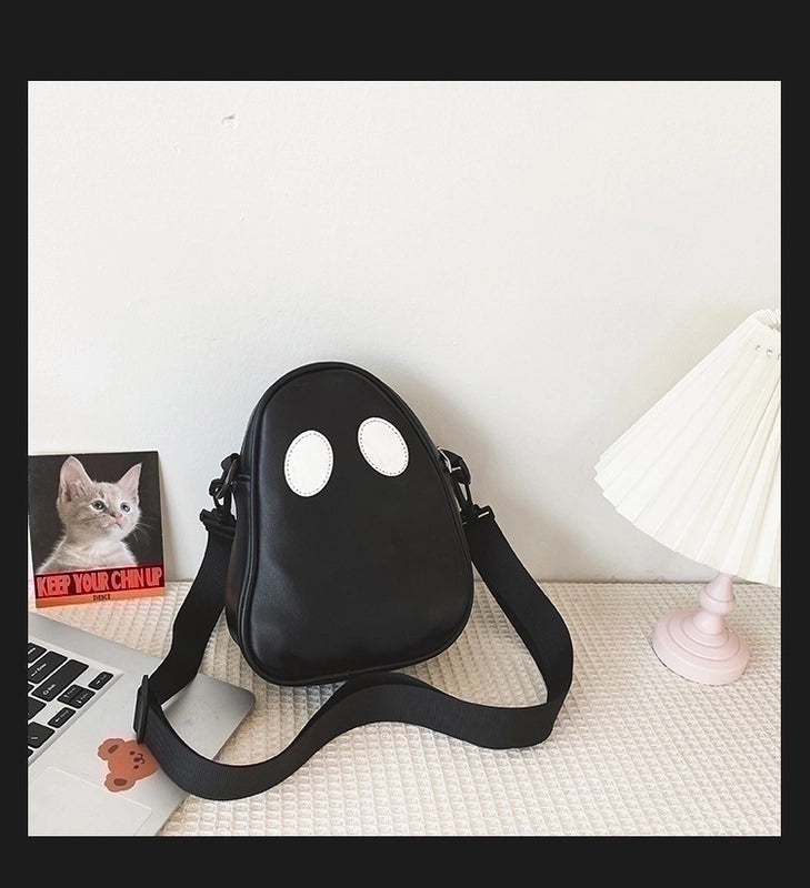 Halloween Women’S Pu Leather Ghost Cute Zipper Crossbody Bag