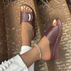 Peep Toe Hollow Out Wedge Slippers