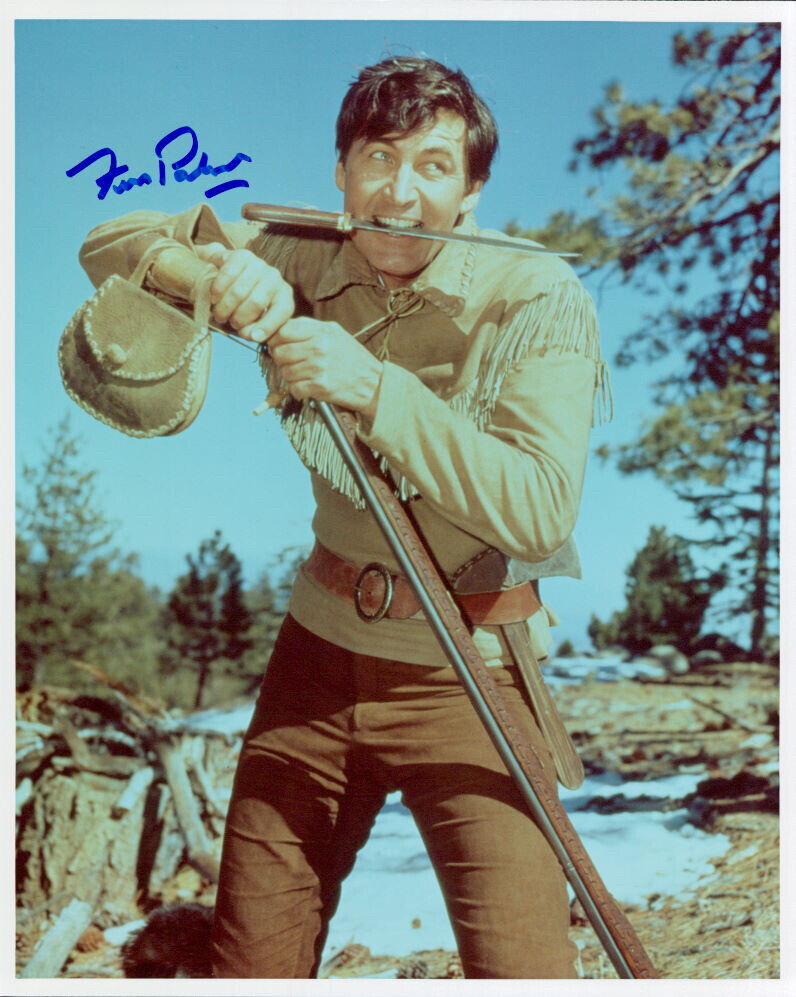 Fess Parker (Davy Crockett) signed authentic 8x10 Photo Poster painting COA