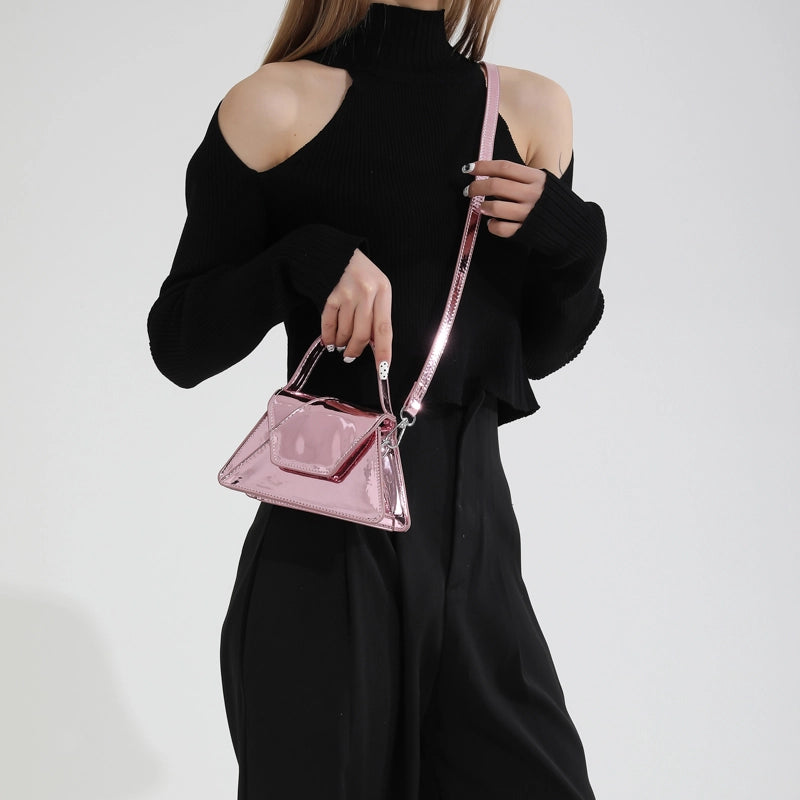 Women’s Girl’S Small Pu Leather Solid Color Basic Streetwear Sewing Thread Magnetic Buckle Crossbody Bag