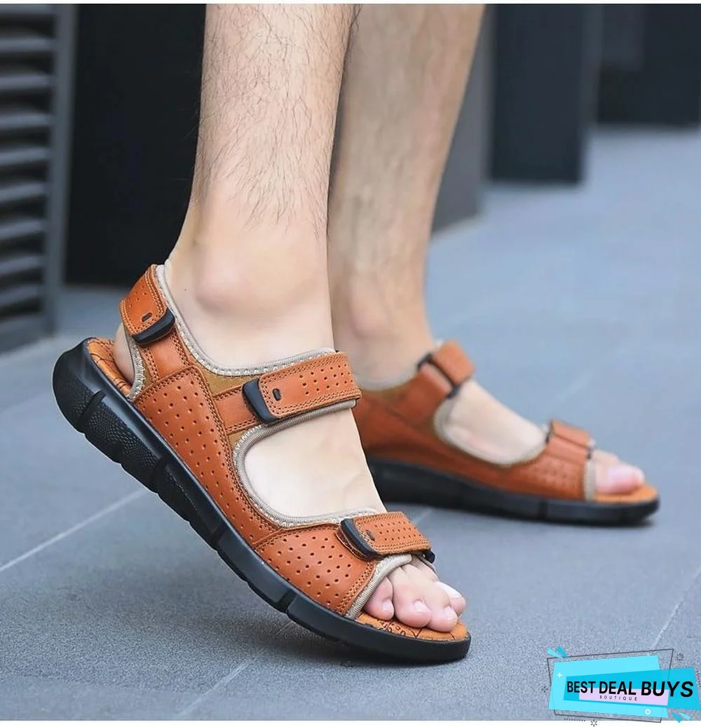 Men's Genuine Leather Sandals Casual High Quality Outdoor Beach Sandals