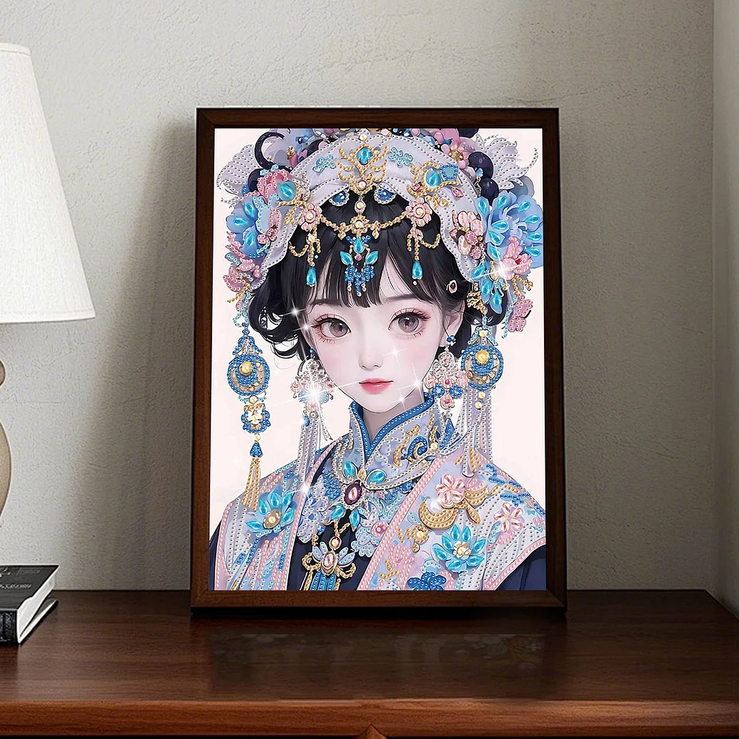 Diamond Painting - Partial Special Shaped Drill - Ornate Cute Girl(Canvas|30x40cm)