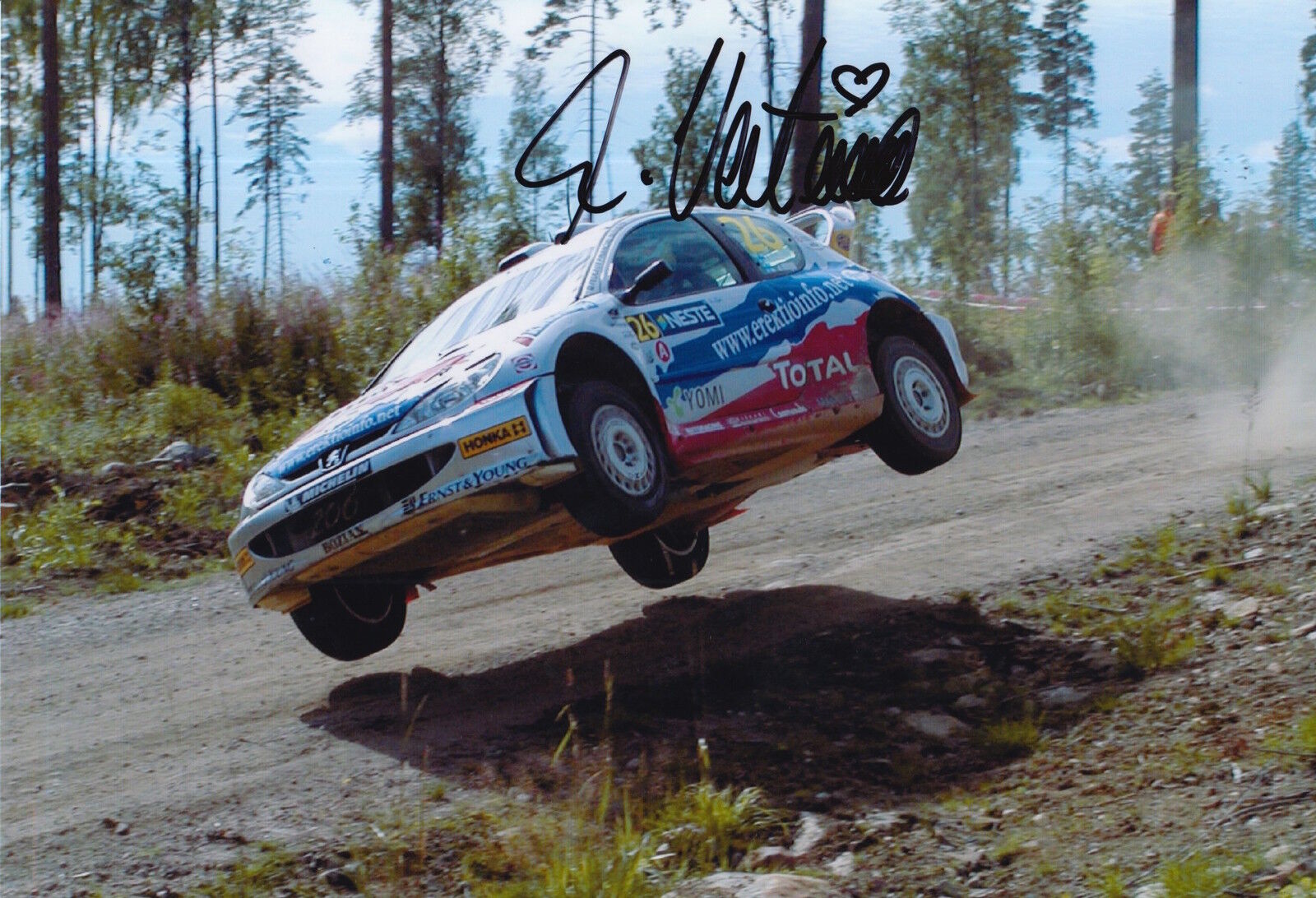 Ari Vatanen Hand Signed 12x8 Photo Poster painting Peugeot Rally.