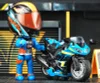 Alloy Motorcycle Rider Set Rider Transformation Robot Toy