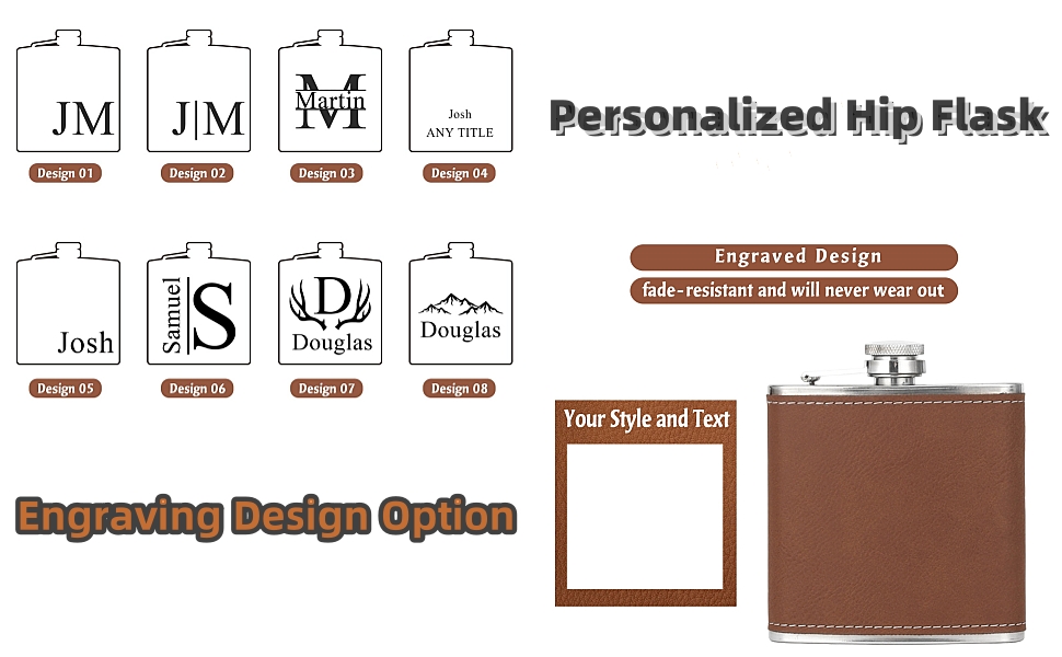 engraved flask for men