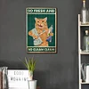 Brush Teeth Cat - Metal Tin Signs(8*12Inch/12*16Inch) - Animal