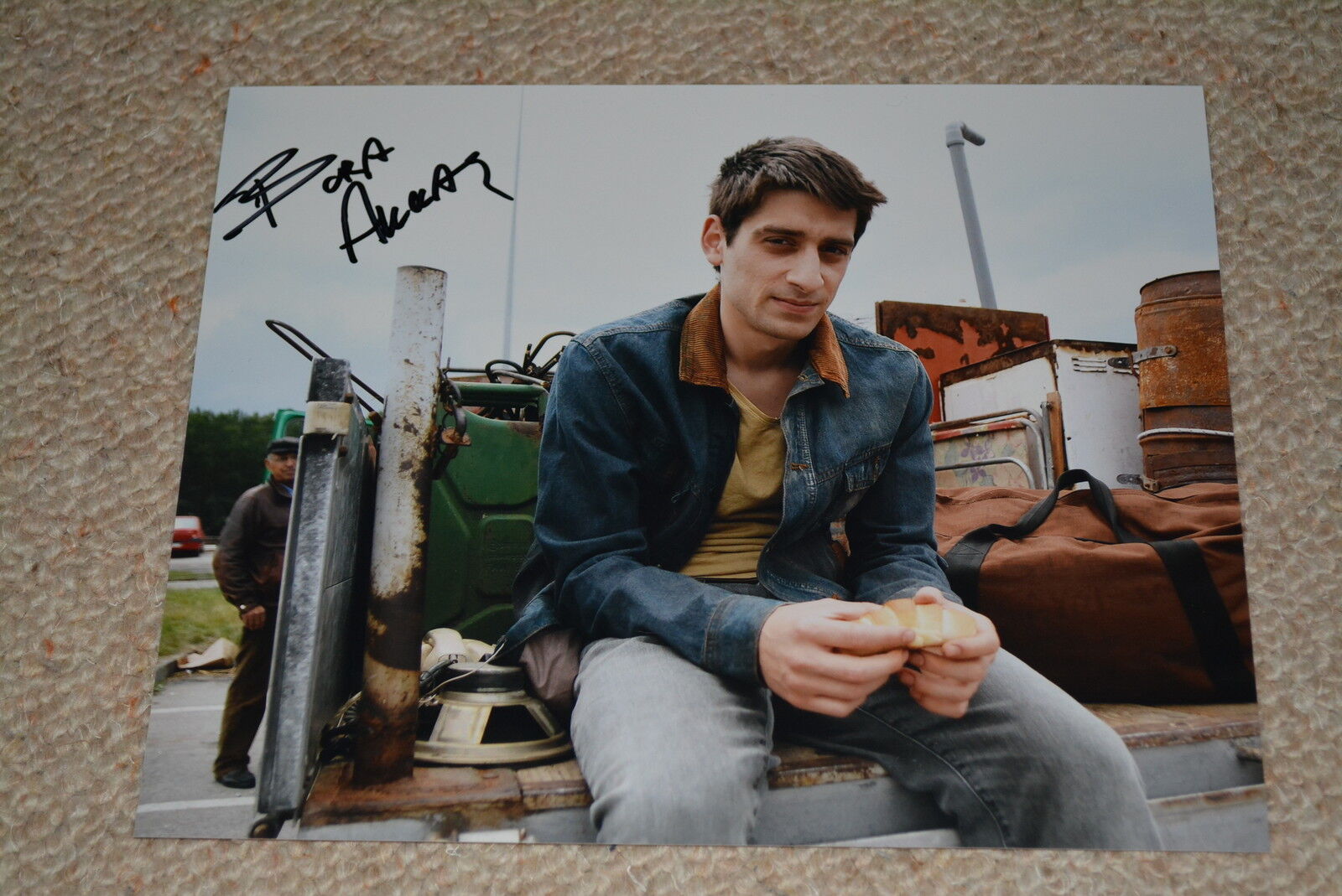 BORA AKKAS signed autograph In Person 8x10 20x25cm ANNEMIN YARASI turkish actor