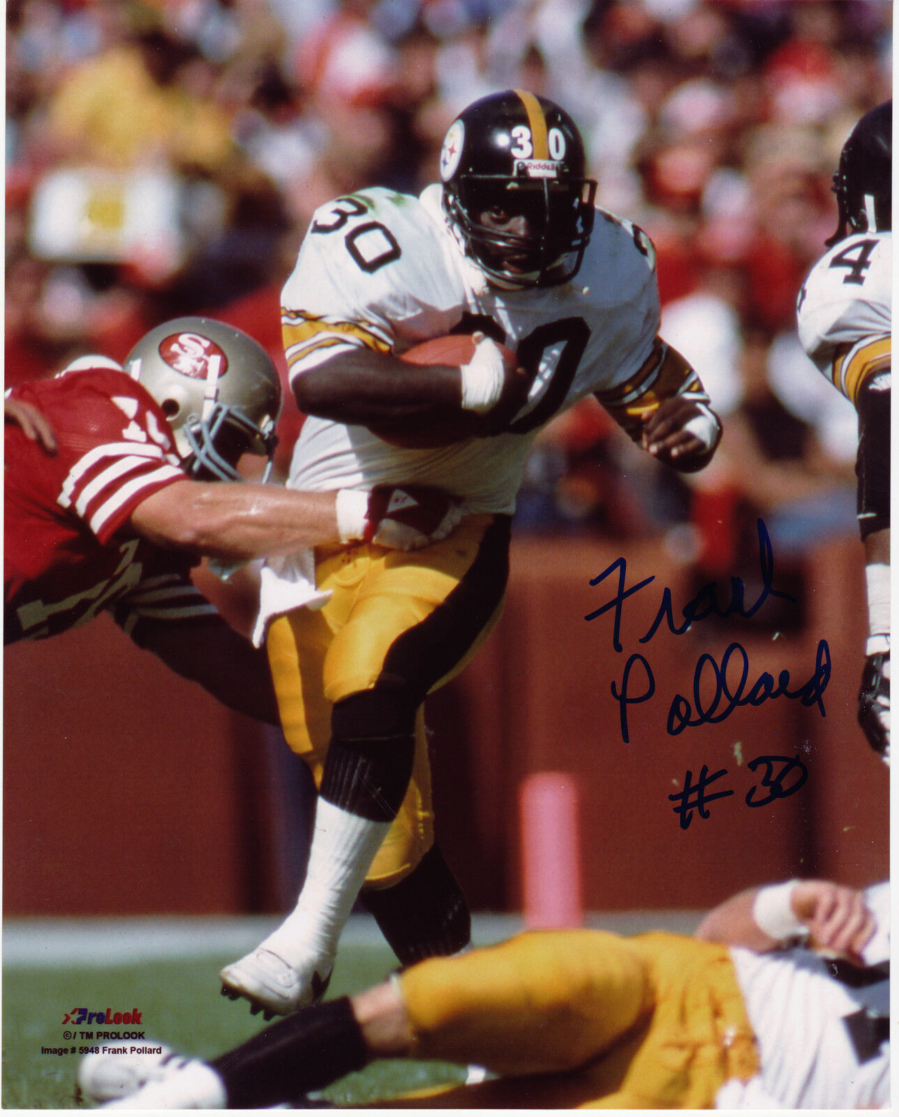 FRANK POLLARD PITTSBURGH STEELERS ACTION SIGNED 8x10