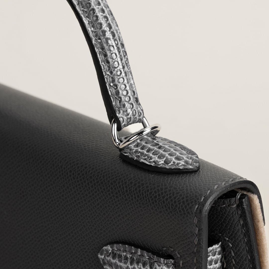 Mini Kelly II Madame/Lizard skin 88 Graohite PHW