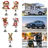 5PCS 2D Flat Xmas Dog DIY Diamond Painting Shake Car Ornaments for Center Console