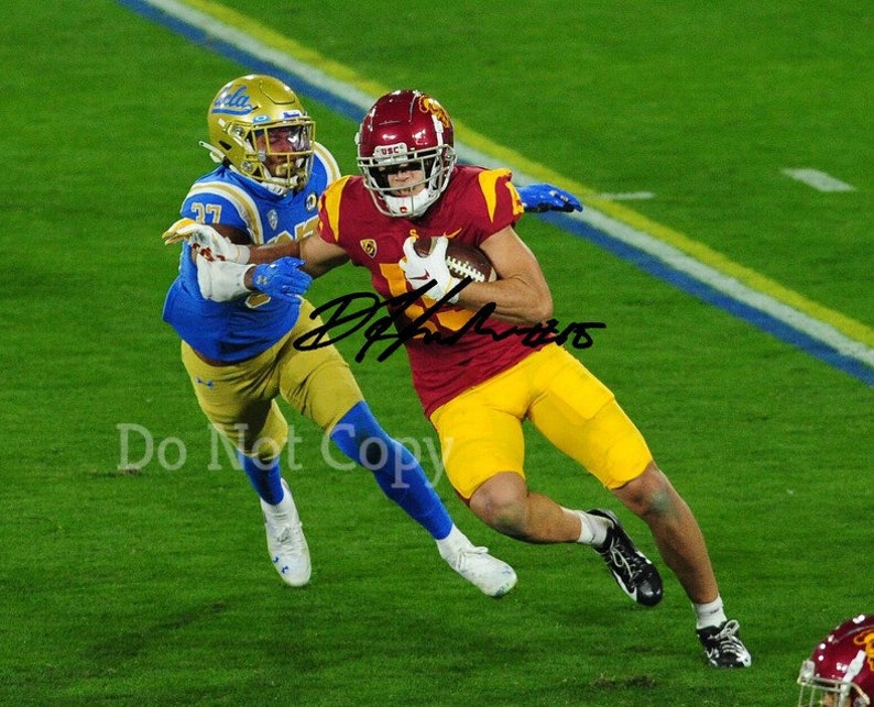 Drake London Signed Photo Poster painting 8X10 rp Autographed Picture USC Trojans