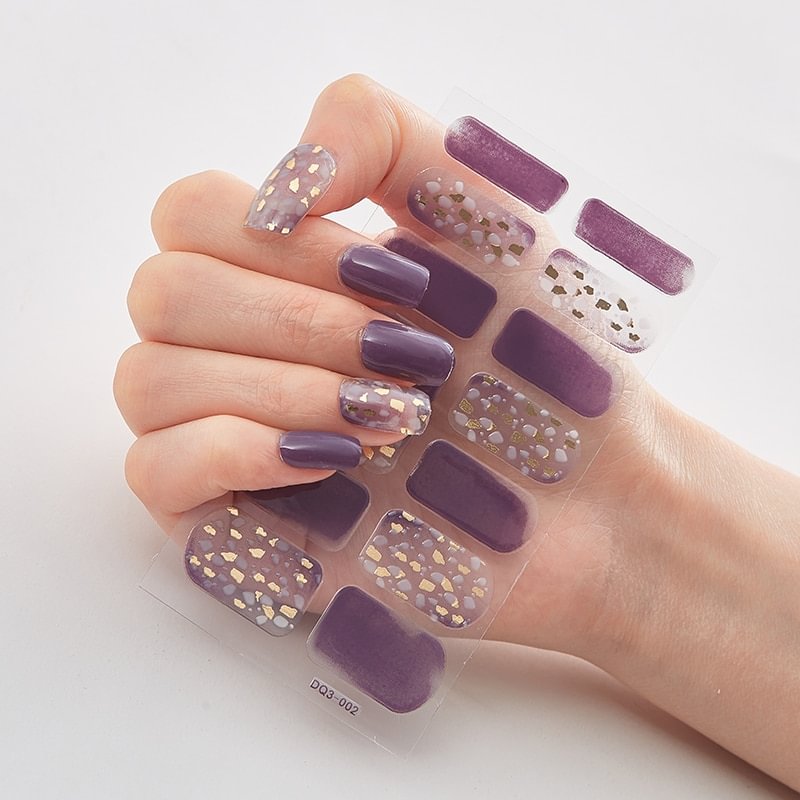 Applyw Nails With Creative Nail Polish Colorful Nail Polish Nailart Sticker Nail Designs Full Cover Nail Stickers Women Salon