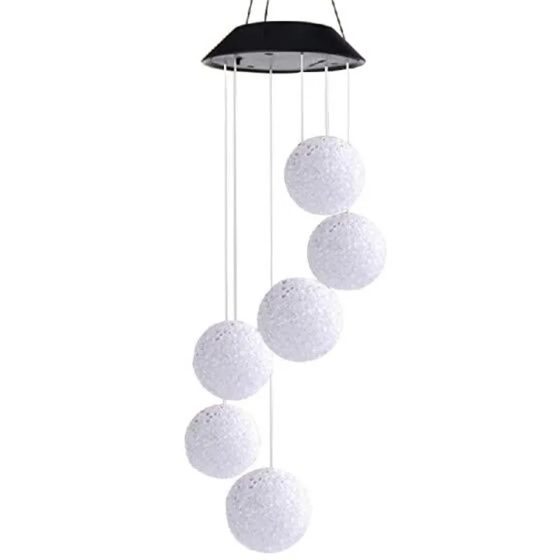 Solar Powered Color Changing Crystal Ball Wind Chime