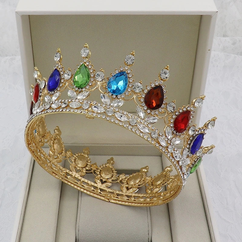 Women’s Elegant Crown Alloy Inlay Zircon Crown