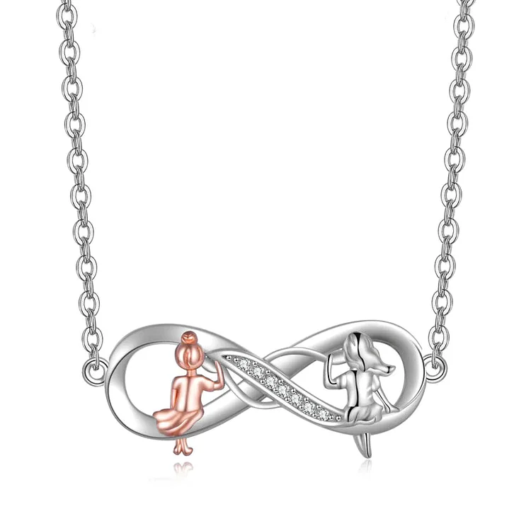 For Friend - S925 Our Friendship is Endless Sister Infinity Necklace