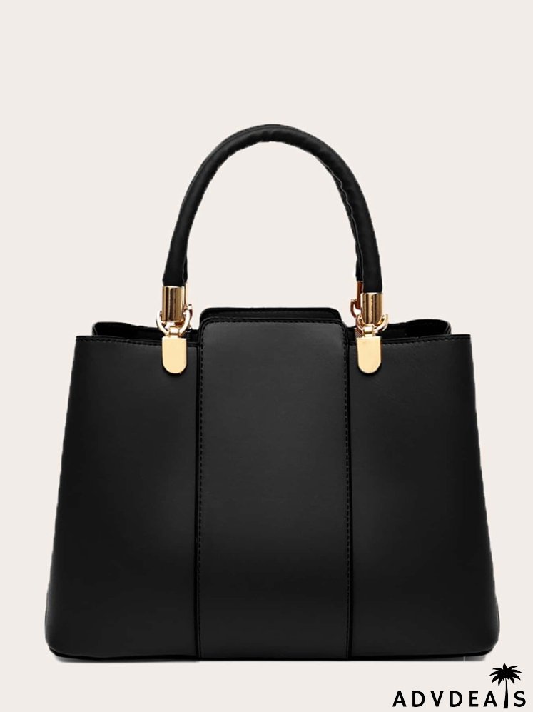 3pcs Letter Graphic Satchel Bag Set