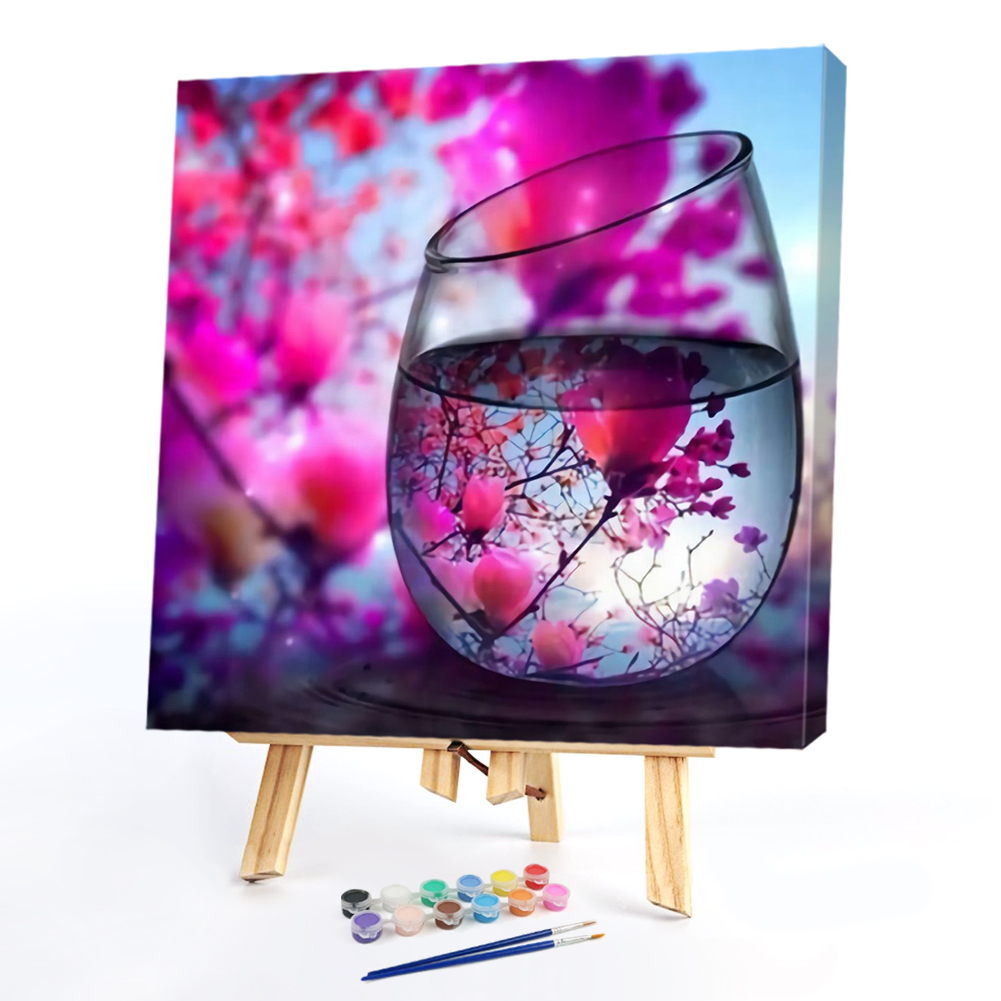 

40*40CM - Paint By Numbers - Cup Scenery, 501 Original