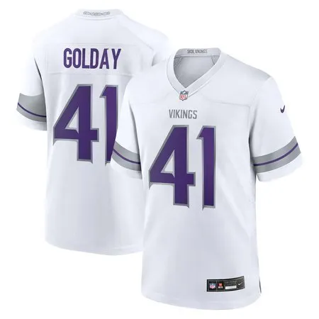 Youth Minnesota Vikings #41 Jake Golday White 2026 NFL Draft Game Jersey