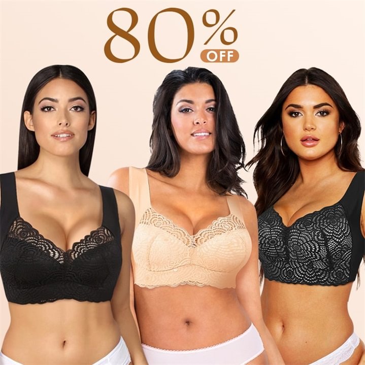 ExSecret - Ultimate Lift Full-Figure Seamless Lace Cut-Out Bra, Comfortable and Breathable Without Restraint