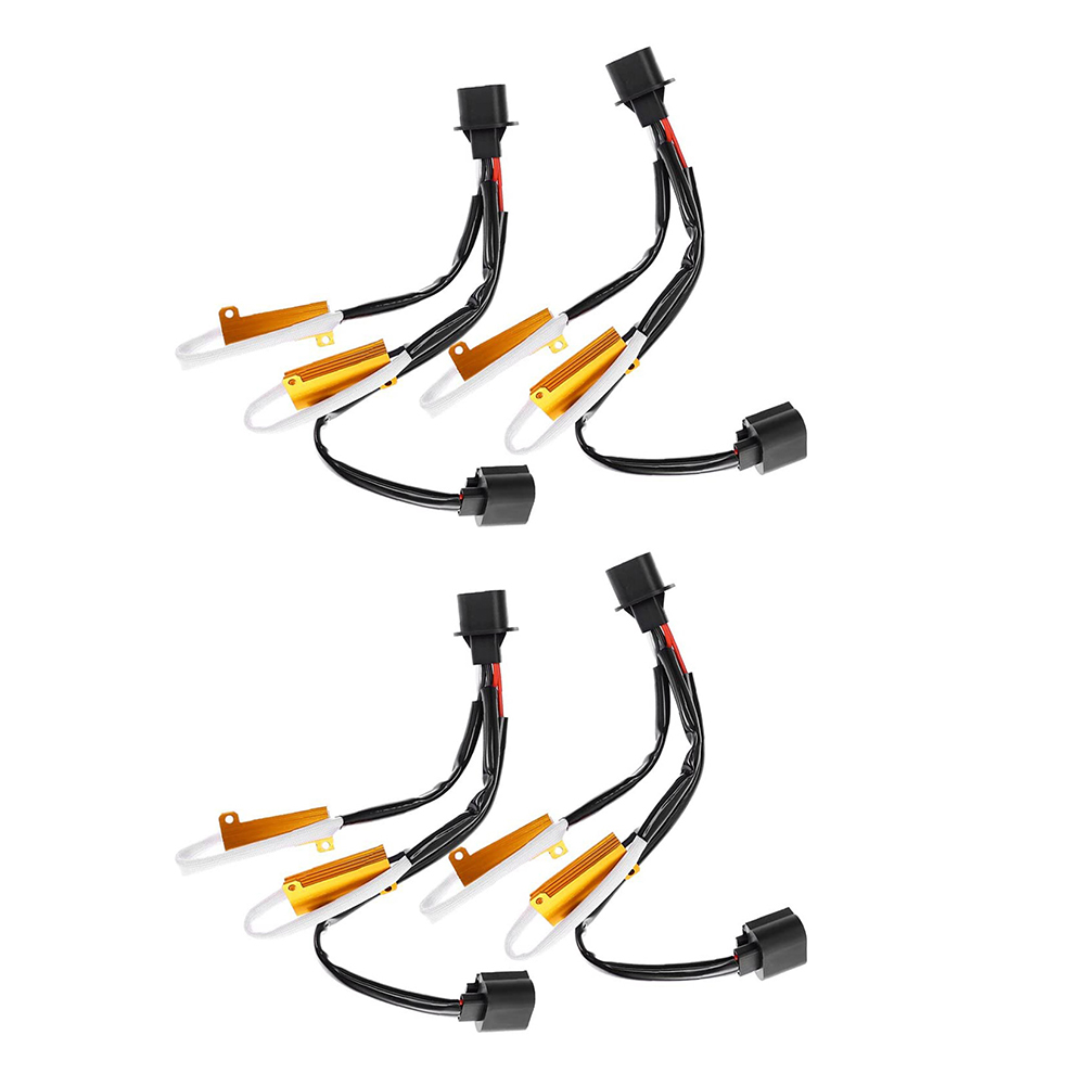 

2pcs 50W H13 9008 LED Resistor Kit HID Relay Harness Adapter Error Decoder, 8 ohm, 501 Original