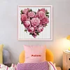 Love Pink Rose-11CT Stamped Cross Stitch 40*40cm/15.75*15.75in